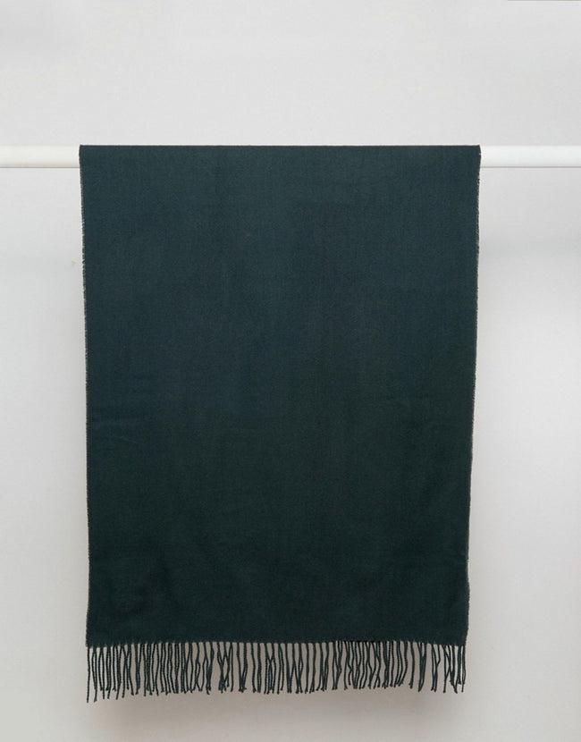 Woven Blanket Scarf In Green